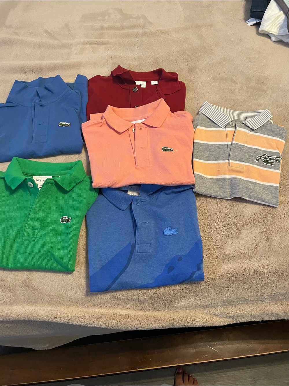 Lacoste Kids Polo Bundle - Pink, Blue, Green, Orange, Red, Gray